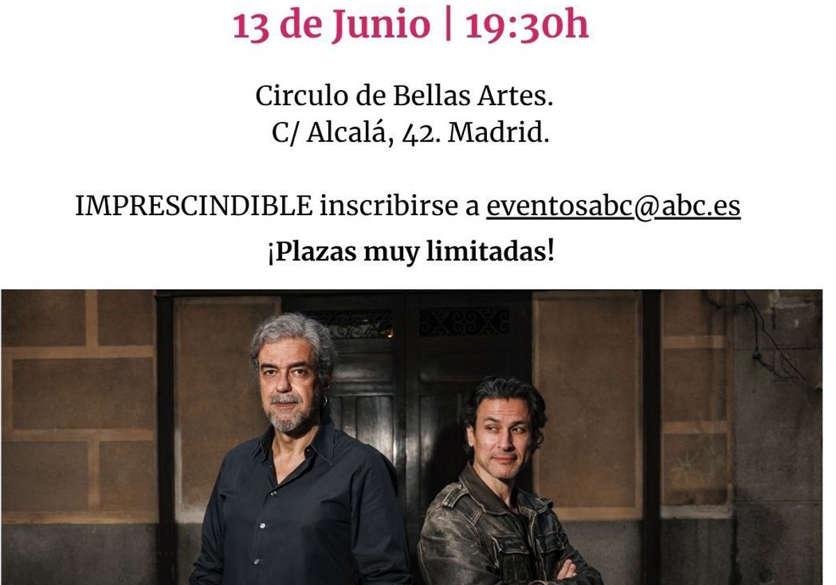 Cartel informativo con Rodrigo Cortés y Fernando León de Araona