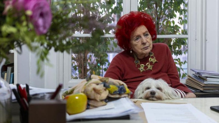 Juana de Aizpuru, durante una entrevista con ABC en 2023