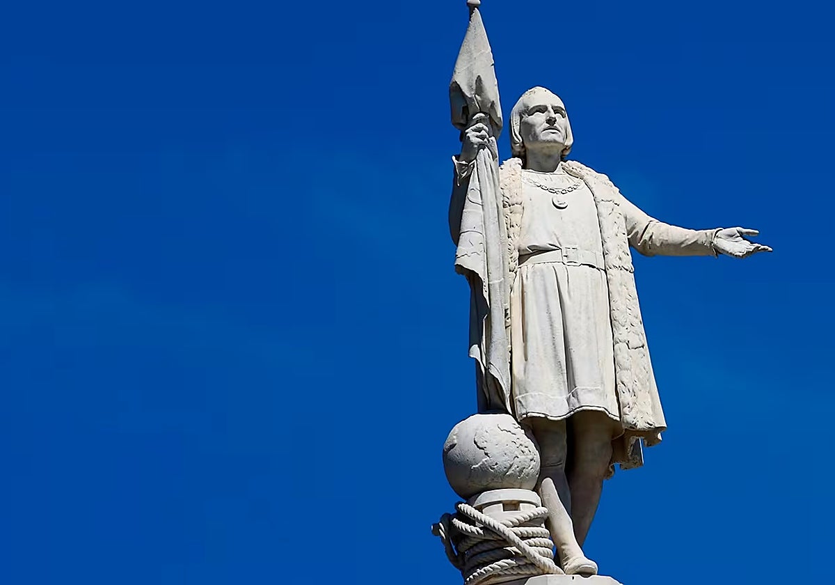 Monumento a Cristóbal Colón, obra del escultor Jerónimo Suñol, en la madrileña Plaza de Colón