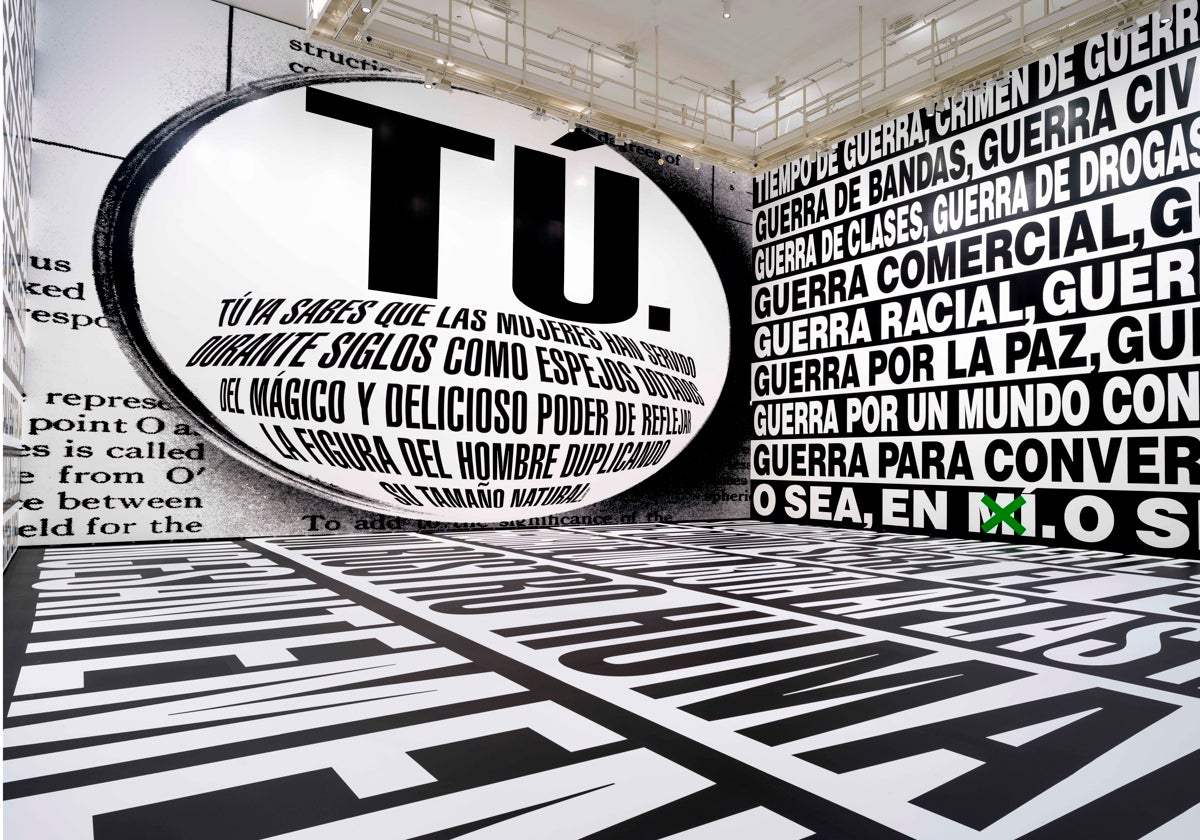 'Forever' (Para siempre), 2017, de Barbara Kruger, con textos en español