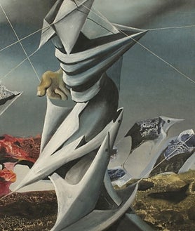 Imagen secundaria 2 - De arriba abajo, 'Naturaleza muerta La Menace' (1943); detalle de 'Le dimanche o rut marin' (1935); y 'Los sifones' (1938)