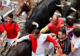 Séptimo encierro de San Fermín 2025, en directo: heridos, ganadería y última hora hoy