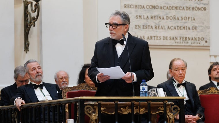 Jaume Plensa, durante la lectura de su discurso de ingreso en la Academia de Bellas Artes