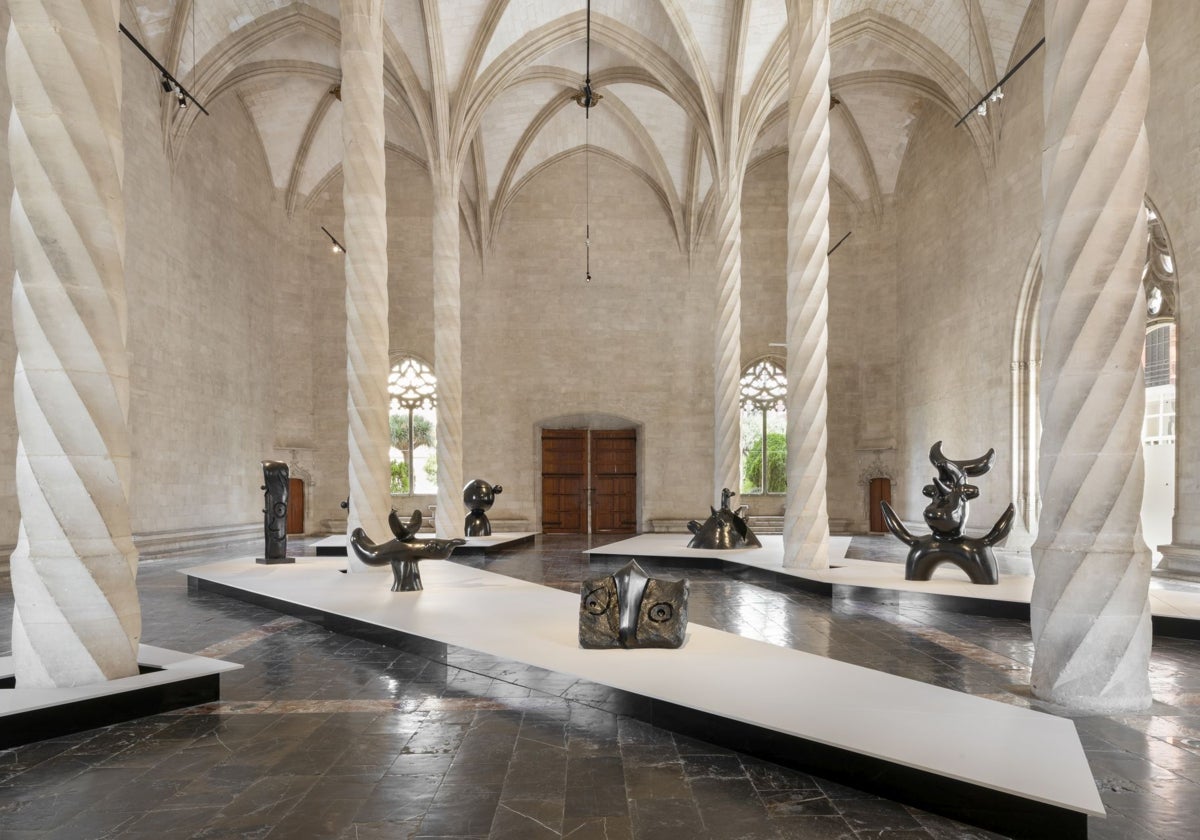Esculturas de Joan Miró, en la Lonja de Palma