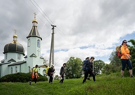 Una jornada en el Camino de Santiago ucraniano: «Nunca sabes lo que puede pasar mañana»