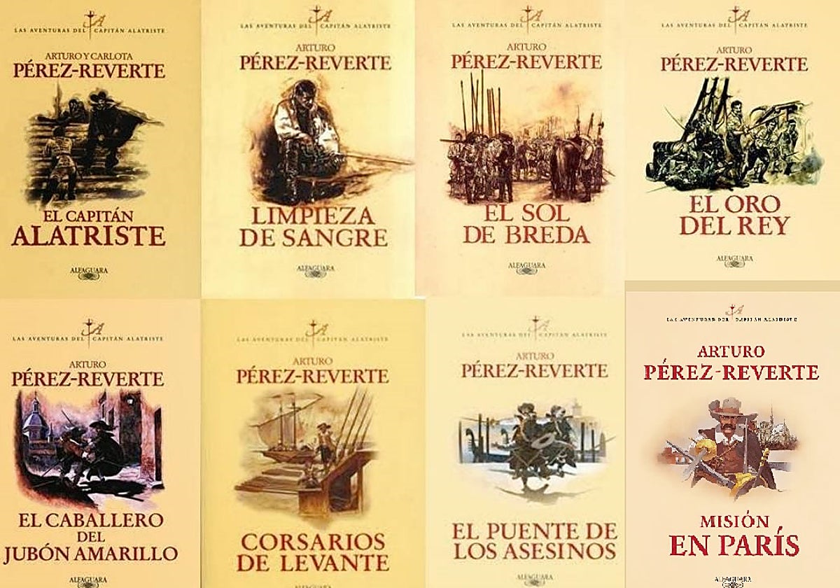 Las ocho entregas que componen hasta ahora la serie Alatriste