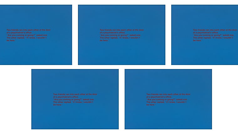 Las cinco obras en torno al chiste de Richard Prince elaboradas por Barrios