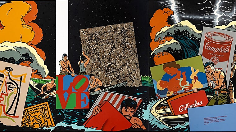 Fragmento del lienzo 'La multiplicación de los cuadros', de álvaro Barrios