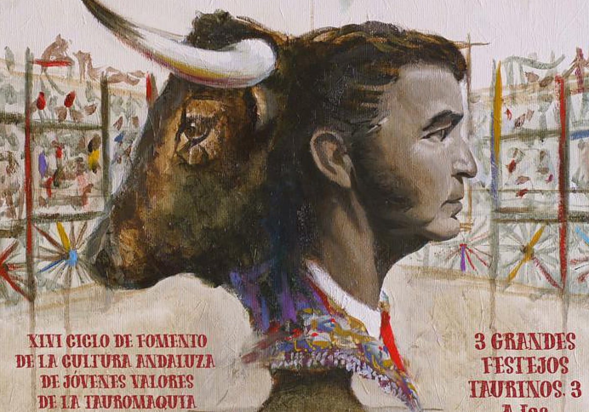 Cartel anunciador de los festejos taurinos en La Algaba