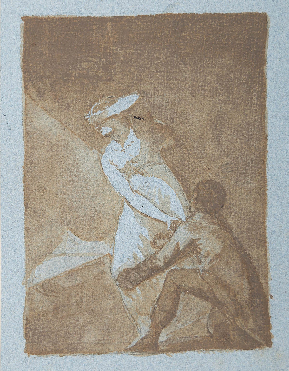 Goya. 'Amor imposible. Galán rechazado por una muchacha'. Dibujo inédito