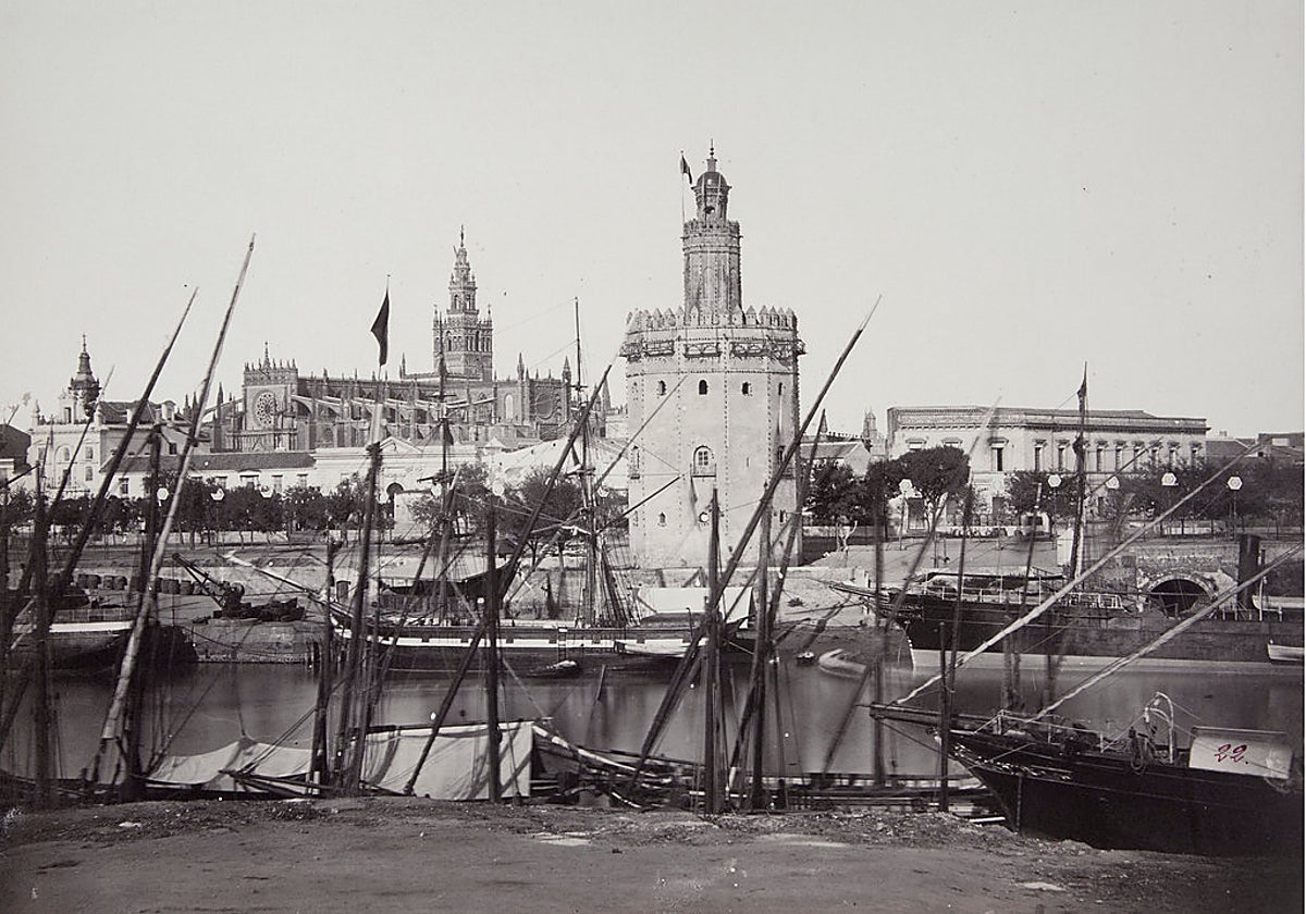 Charles Clifford. Torre del Oro, Sevilla, 1862