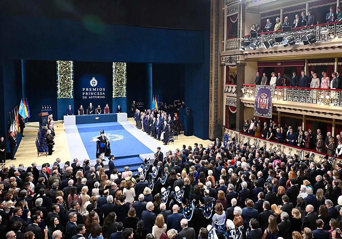 Vista general del Teatro Campoamor durante la celebración de los Premios Princesa de Asturias.