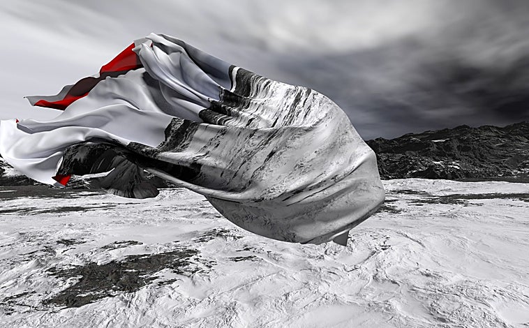 Imagen principal - en las imágenes, de arriba abajo, 'Desvanecimiento', vídeo de 2023; 'Soñar o que te sueñen'; y detalle de la pintura 'Tierra' (2025)