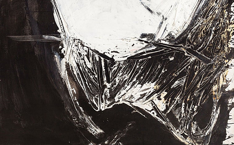 Main image - From top to bottom, “Painting number 7 from the Black Series”; detail of “Table number 21”; and 'Painting Number 23' (1958)