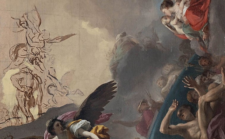 Imagen principal - En las imágenes, 'Apoteosis de Trajano'; 'Autorretrato' de Mengs y 'Carlos III, Rey de España y de las Indias'