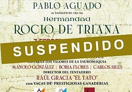 Suspendido por la lluvia el Tentadero Solidario del Círculo Cultural Taurino Pablo Aguado a beneficio del Rocío de Triana