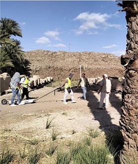 Imagen secundaria 2 - Proceso de restauración de un bloque, el equipo de trabajo de 2025 y la campaña de georradar