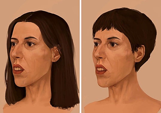 Retrato robot de la mujer encontrada en Benahavís