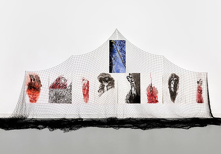 Imagen principal - En las imágenes, 'Requiem pour Jeanne' (2021); 'Doigt d’honneu. Utérus 2' (2019); y 'Eros'