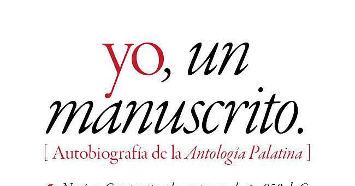 'Yo, un manuscrito'