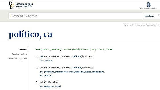 Políticos etimológicos