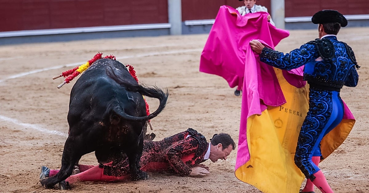 Durísima cornada a Raúl Ruiz en Las Ventas