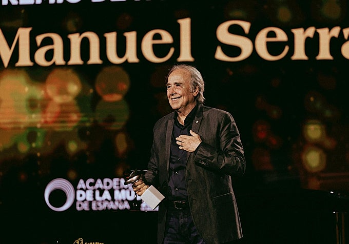 Serrat, durante la entrega del Premio de Honor