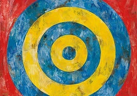 Con Jasper Johns en la diana
