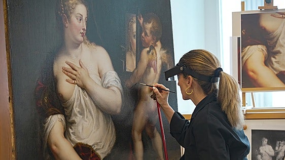 'Venus y Cupido' recupera los colores originales de Rubens en el Thyssen