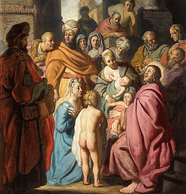 Imagen después - 'Dejad que los niños se acerquen a mí', de Rembrandt