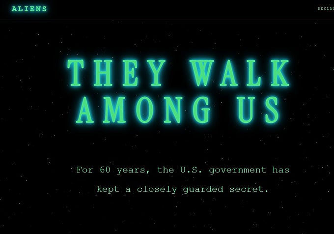Página web del gobierno de los Estados Unidos en las que equipara a los extranjeros a los alien