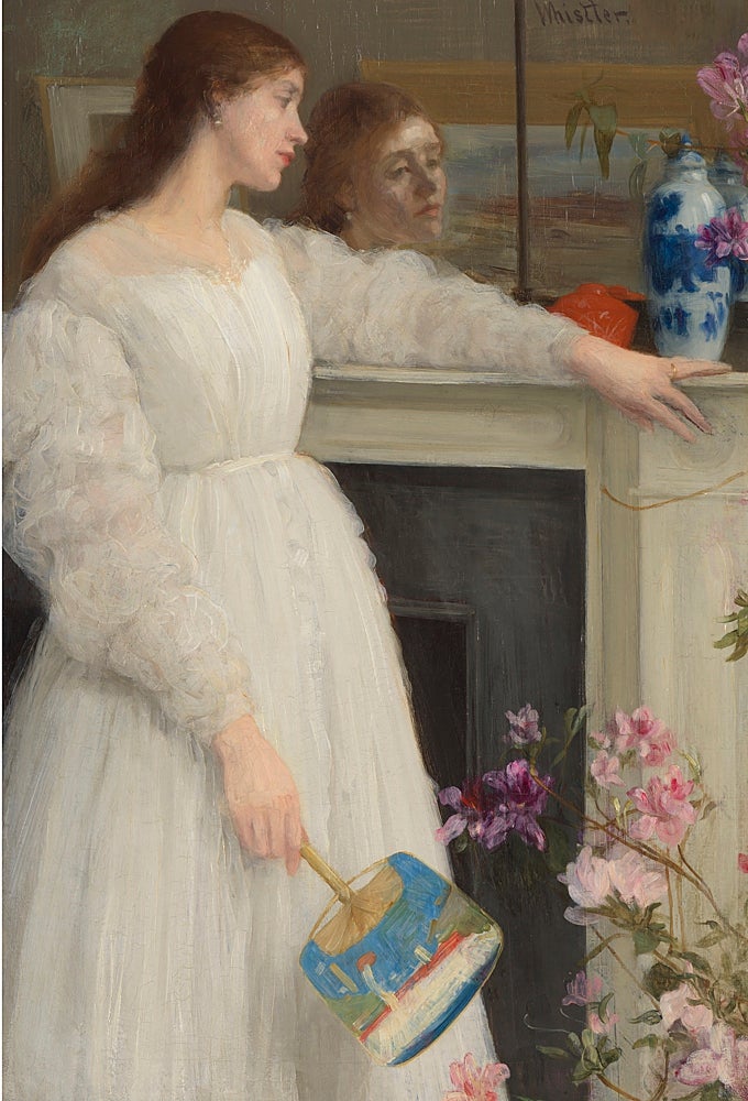 Whistler. 'Sinfonía en blanco nº 2. La pequeña joven blanca', conocido como 'La pequeña dama blanca'.