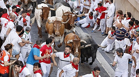 Los toros de Escolar se abren paso en la muchedumbre