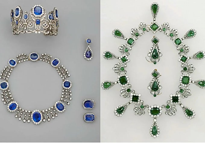 Algunas de las joyas robadas.
