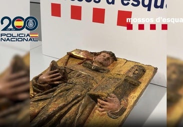 Recuperan un relieve de madera robado en un monasterio de Navarra