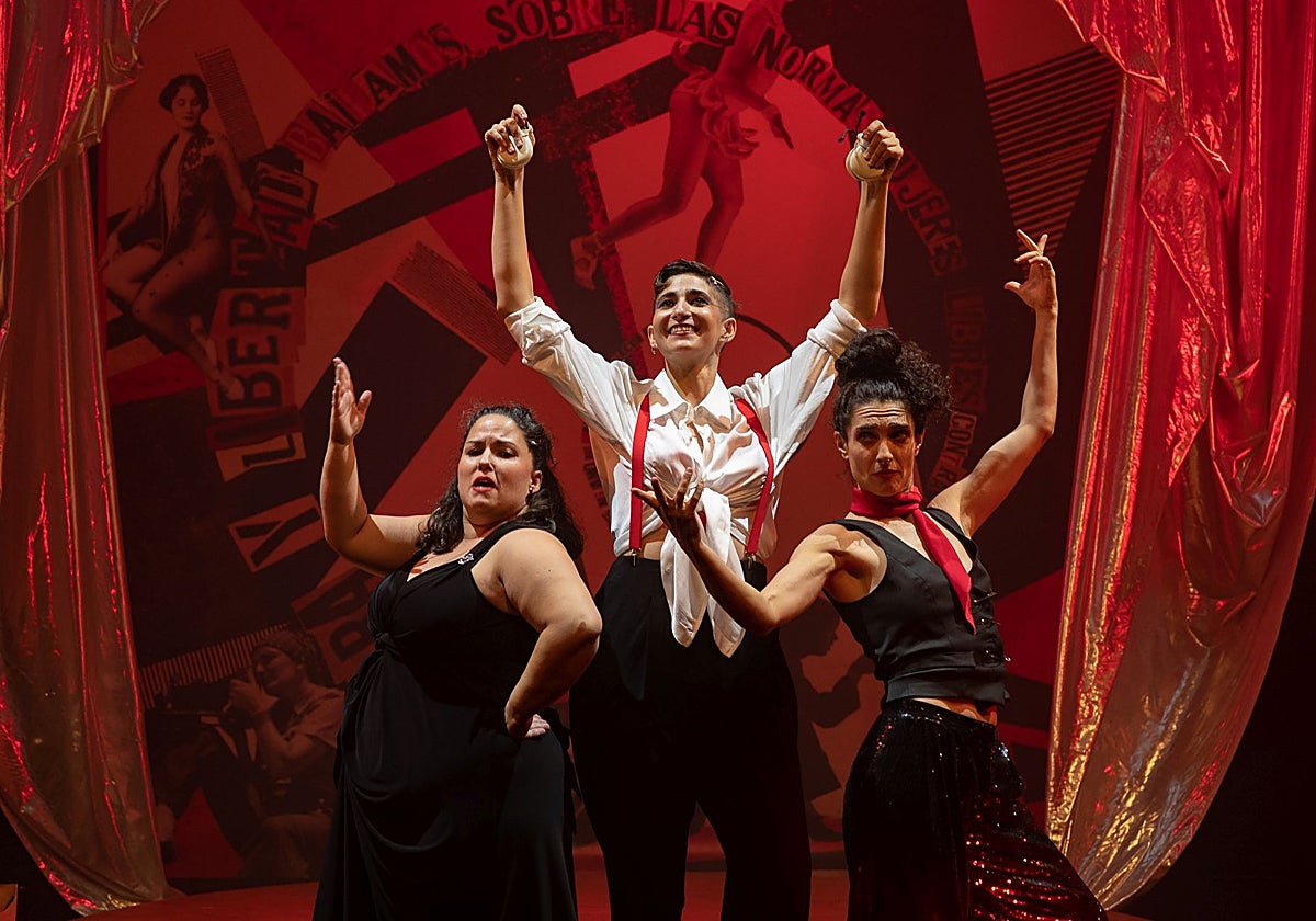 Laura Galán, Alba Flores y Nüll García, en 'Libres!!!'.