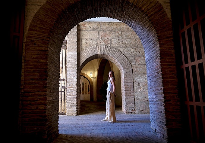Olga Casado en el interior de la Maestranza