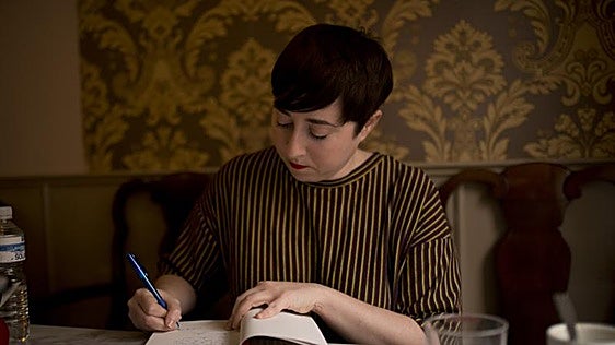 Elena Medel, en el interior del campus