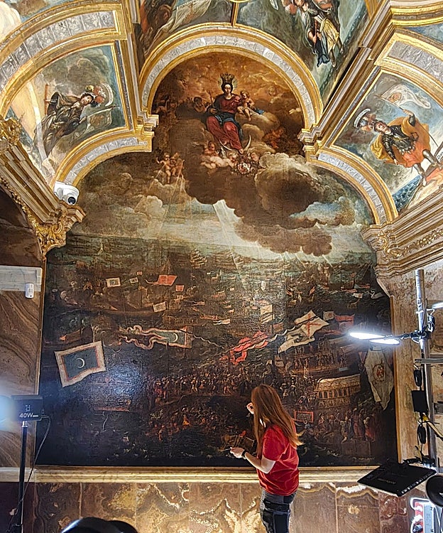 Imagen después - La Batalla de Lepanto de Chavarito en el camarín de Nuestra Señora del Rosario