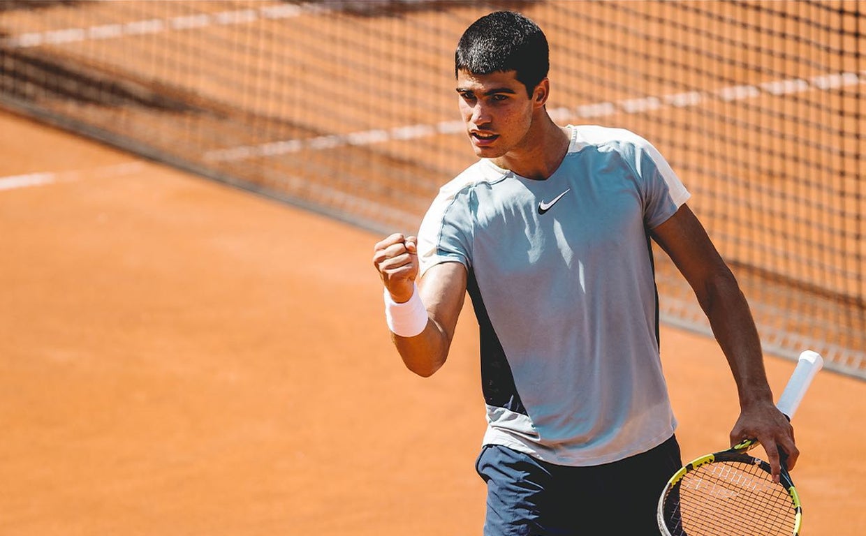 Carlos Alcaraz, en su partido ante Kuhn