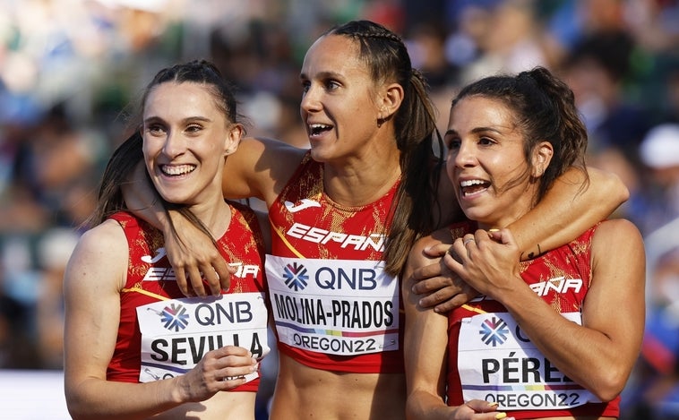 España avanza a final de relevo 4x100 femenino del Mundial