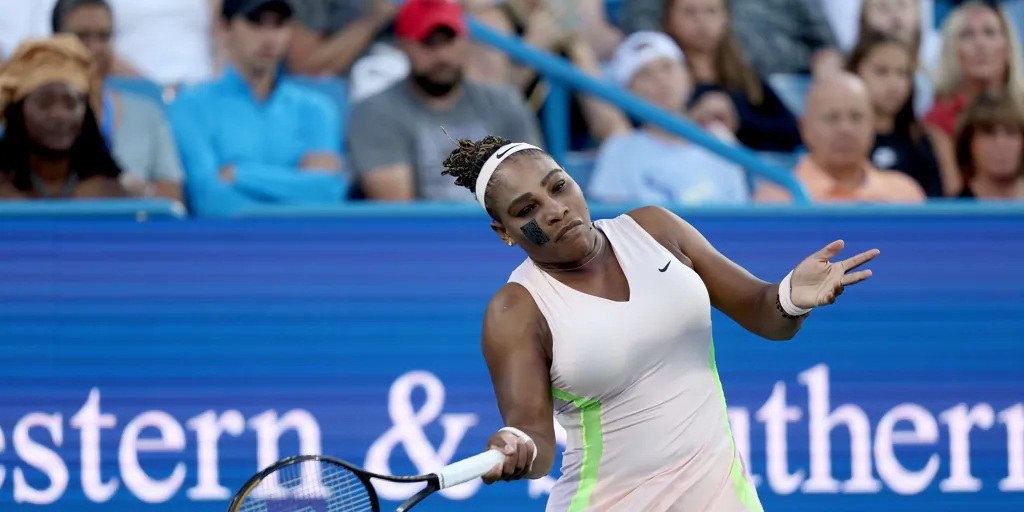 Serena Williams, eliminated in her premiere at the WTA 1000 in Cincinnati