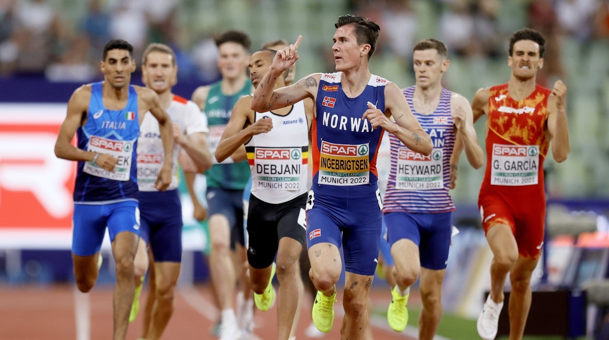 Gonzalo García, sexto en la exhibición de Jakob Ingebrigtsen en la final del 1.500 en Múnich