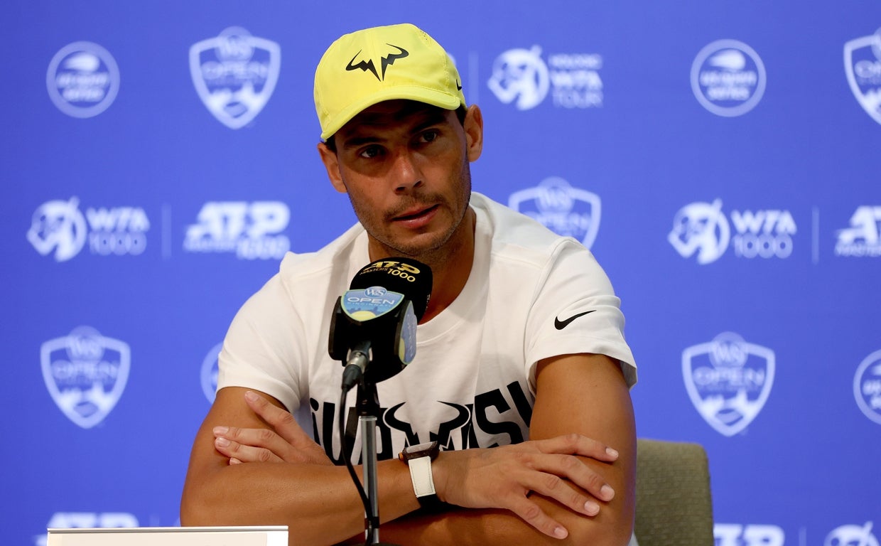 Nadal, en rueda de prensa en Cincinnati
