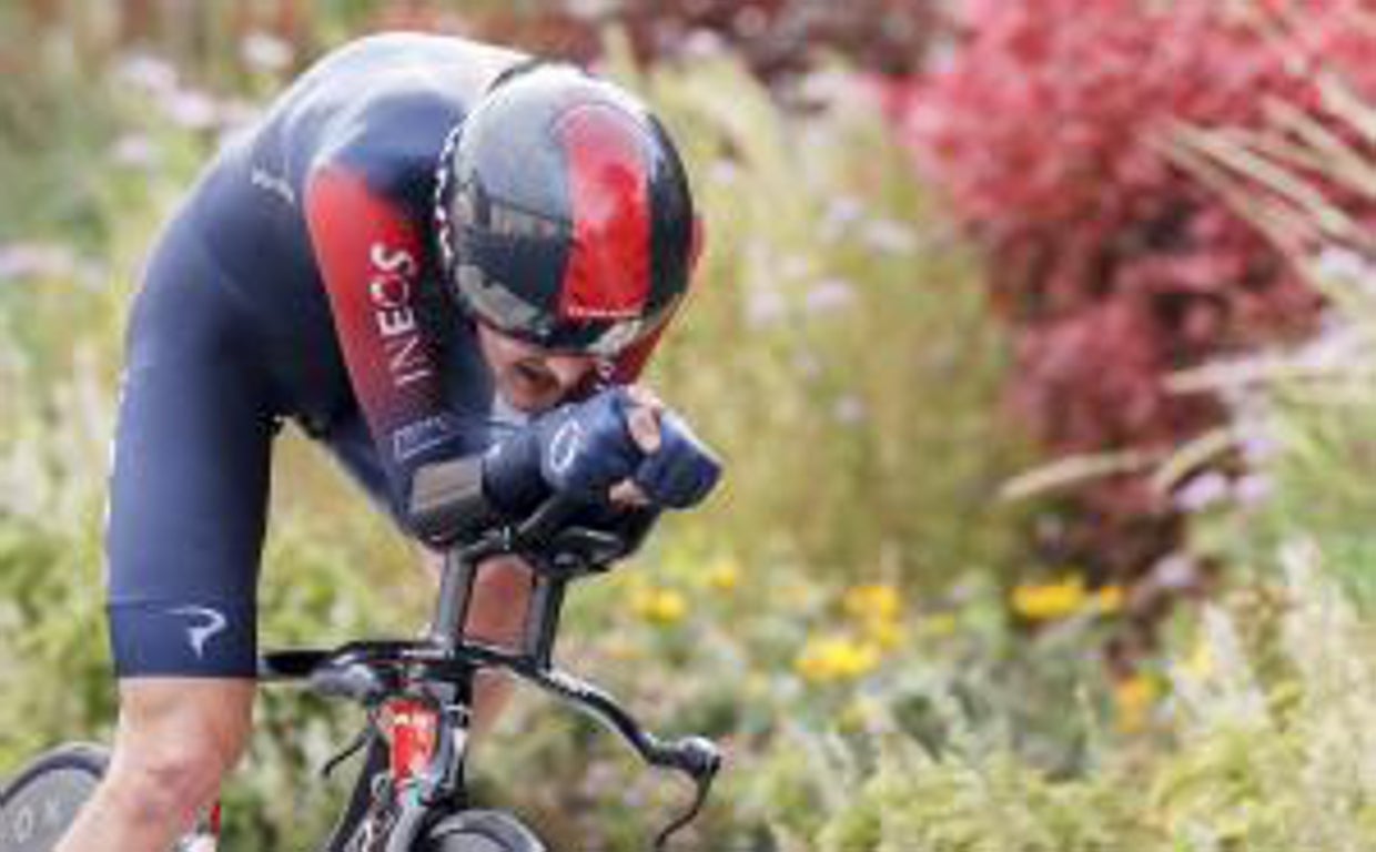 Pavel Sivakov, durante la contrarreloj