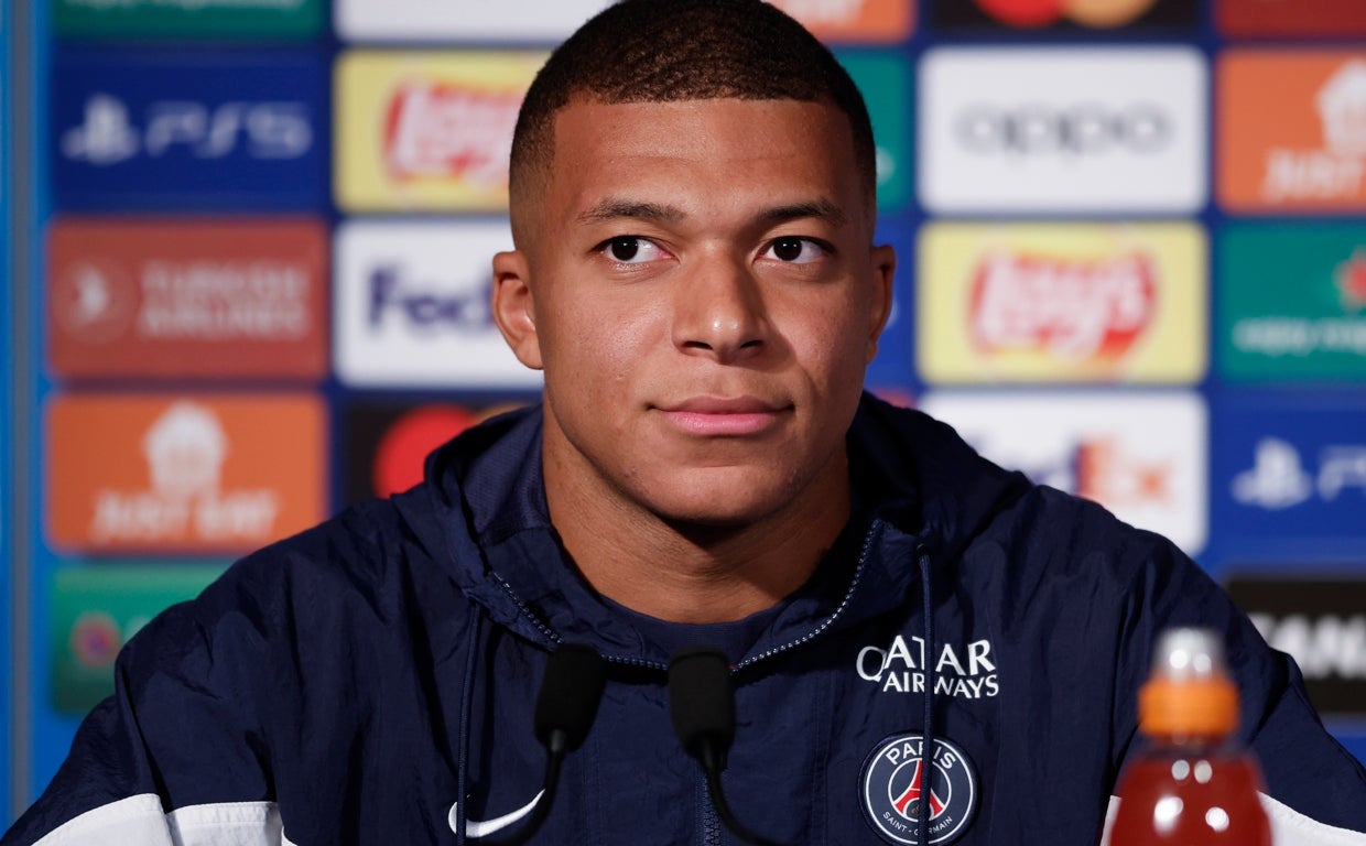 Kylian Mbappé, en la previa del PSG-Juventus