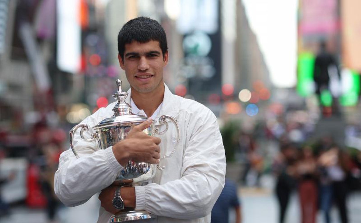 Alcaraz, con el trofeo del US Open