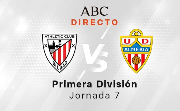 Athletic - Almería en directo hoy: partido de LaLiga, jornada 7