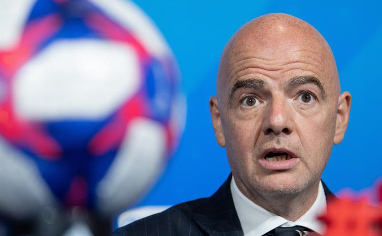 Giani INfantino, presidente de la FIFA, durante un acto del organismo mundial