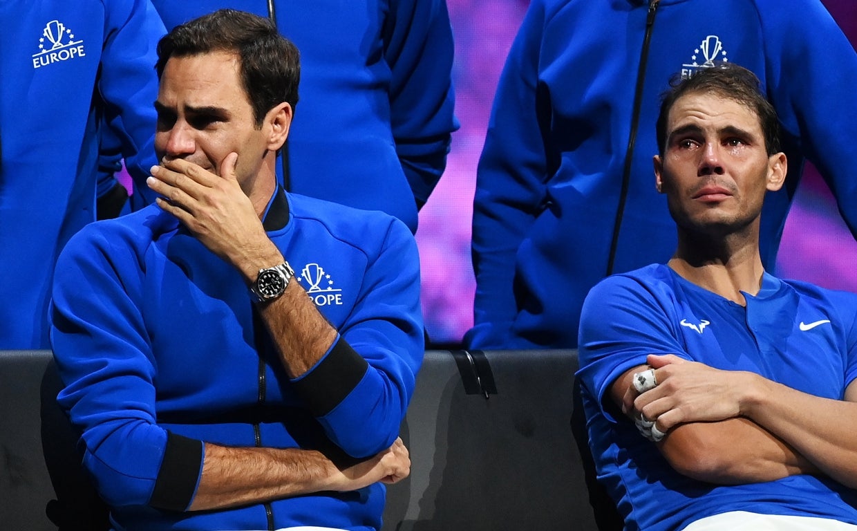 Federer y Nadal, tras su partido en la Laver Cup 2022